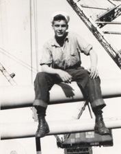 A teenage Larry in the Navy