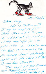 A 1986 letter from Michael Skinner to Larry.
