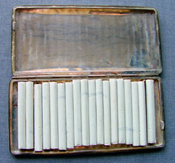 Inside the case, Larry kept Michael Skinner's cigarettes.